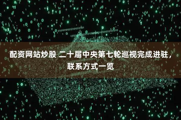 配资网站炒股 二十届中央第七轮巡视完成进驻，联系方式一览